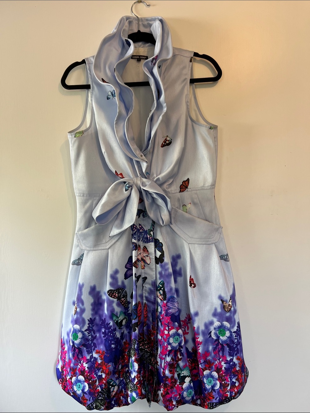 Bubble Dress with flowers & butterflies